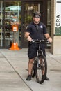 Policeman on Bike Patrol Royalty Free Stock Photo